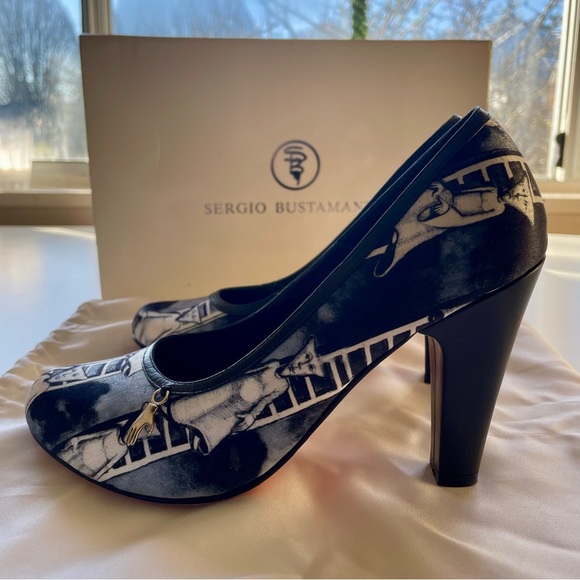 Sergio Bustamante Whimsical Artsy Boho Classic Pumps Size 7 - Picture 6 of 16